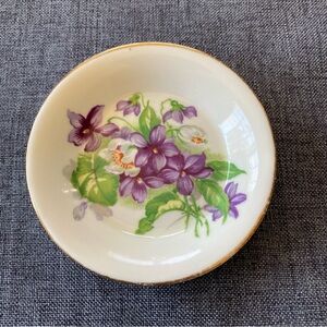 Vintage Devon Violets 3” Sutherland English Bone China Plate